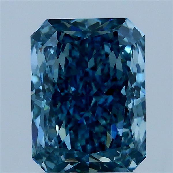 2.15ct Radiant FANCY VIVID BLUE VS1 Lab Created Diamond