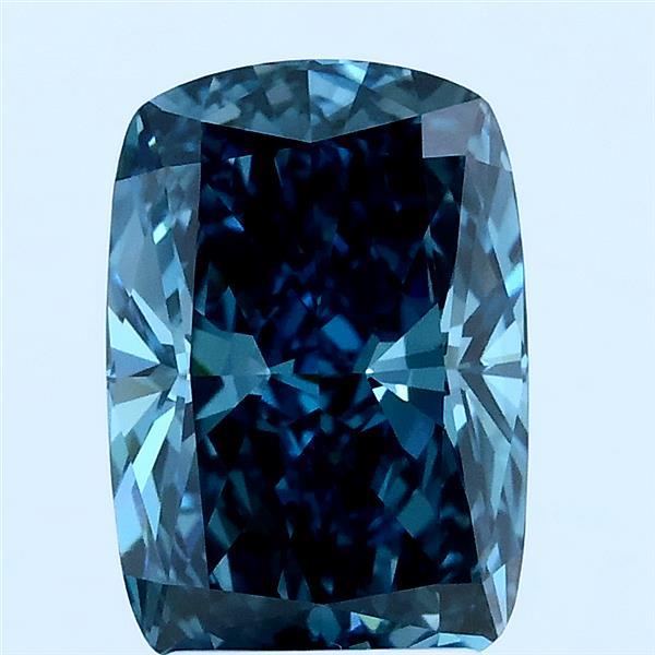 2.45ct Cushion FANCY DEEP BLUE VS2 Lab Created Diamond