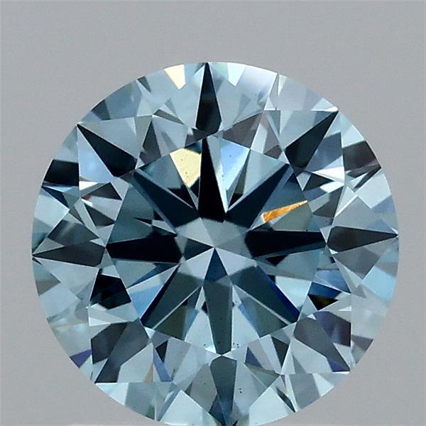 1.5ct Round FANCY VIVID BLUE VS2 Lab Created Diamond