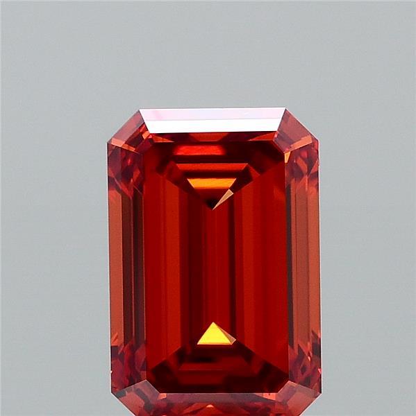 1.01ct Emerald FANCY VIVID ORANGE VS1 Lab Created Diamond