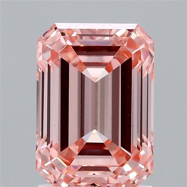 2.04ct Emerald FANCY INTENSE PINK VS1 Lab Created Diamond