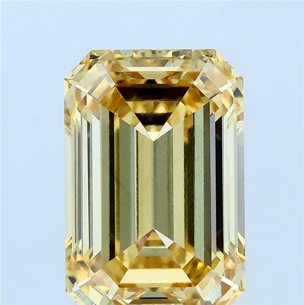 3.02ct Emerald FANCY INTENSE YELLOW VS1 Lab Created Diamond