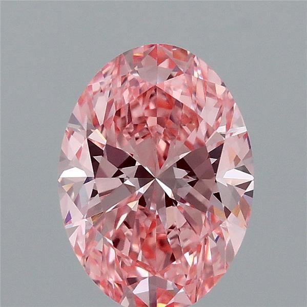 1.55ct Oval FANCY VIVID PINK VVS2 Lab Created Diamond