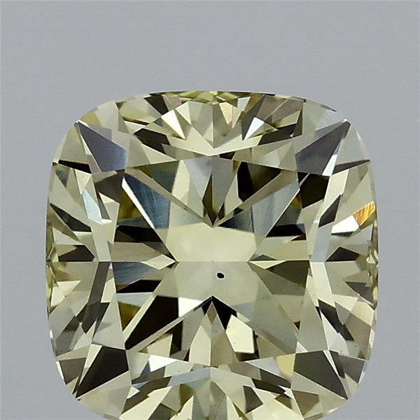 2.04ct Cushion FANCY YELLOW VS2 Lab Created Diamond