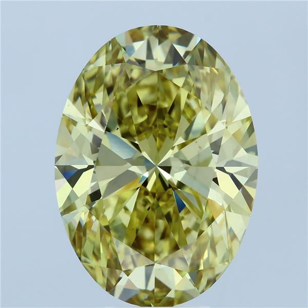 8.09ct Oval FANCY INTENSE YELLOW VS1 Lab Created Diamond