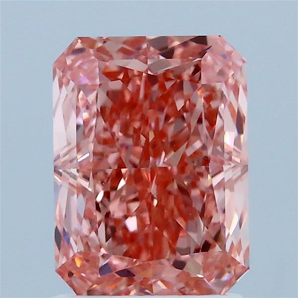 2.04ct Radiant FANCY VIVID PINK VS2 Lab Created Diamond