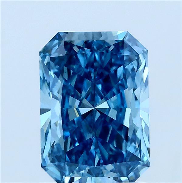 1.52ct Radiant FANCY VIVID BLUE VS2 Lab Created Diamond