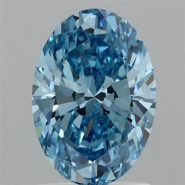 1.5ct Oval FANCY VIVID BLUE VVS2 Lab Created Diamond