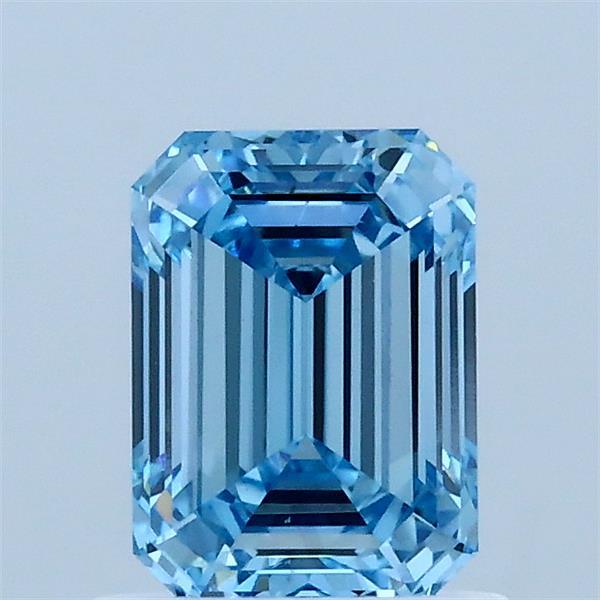 1.01ct Emerald FANCY VIVID BLUE VS2 Lab Created Diamond