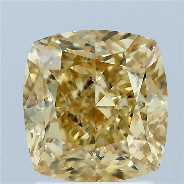 2.55ct Cushion FANCY INTENSE YELLOW VVS2 Lab Created Diamond