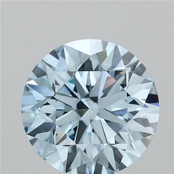 3.51ct Round FANCY VIVID BLUE VS2 Lab Created Diamond