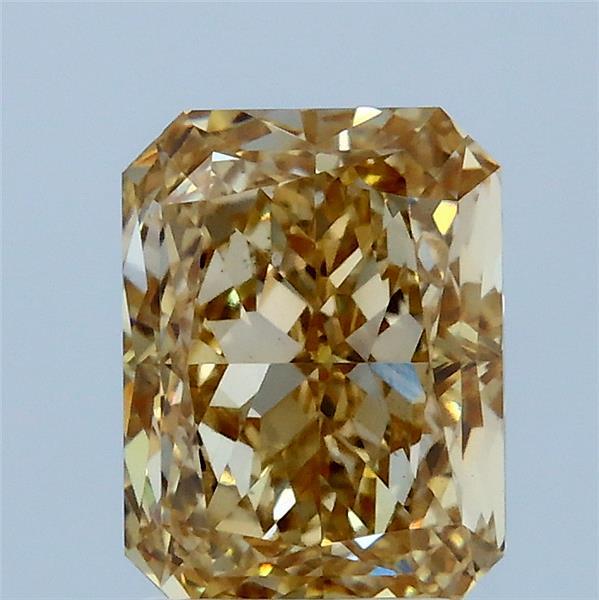 2.13ct Radiant FANCY BROWNISH YELLOW VS1 Lab Created Diamond
