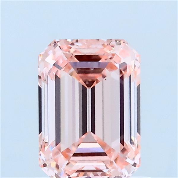 1.06ct Emerald FANCY INTENSE PINK VS1 Lab Created Diamond