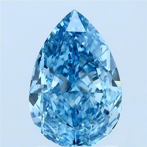 2.04ct Pear FANCY VIVID BLUE VS2 Lab Created Diamond