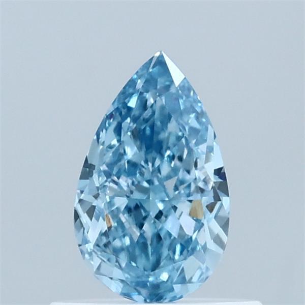 0.57ct Pear FANCY VIVID BLUE VVS2 Lab Created Diamond