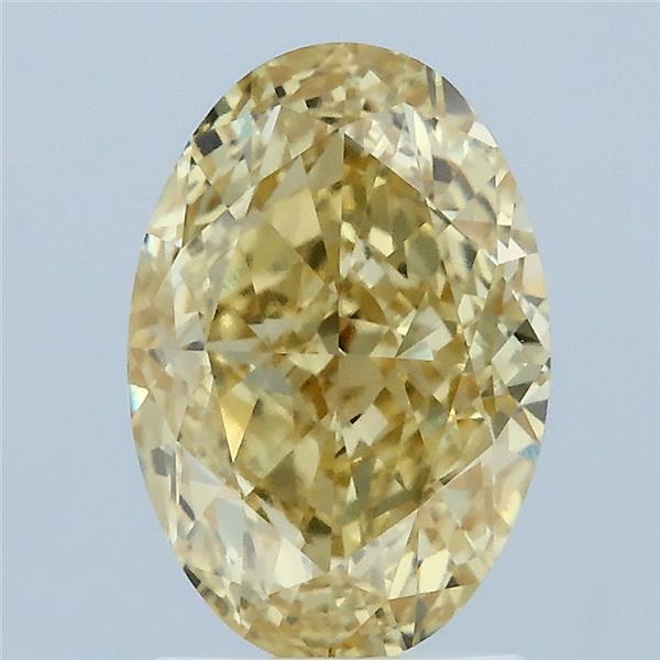 2.52ct Oval FANCY VIVID YELLOW VVS2 Lab Created Diamond