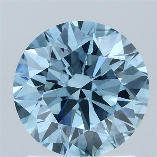 1.53ct Round FANCY VIVID BLUE VS2 Lab Created Diamond