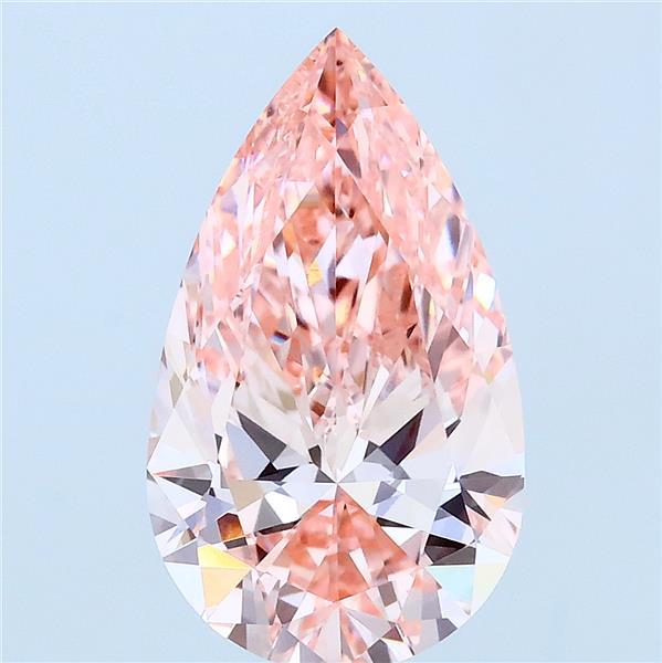 3.02ct Pear FANCY INTENSE PINK VVS2 Lab Created Diamond