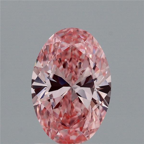 1.54ct Oval FANCY VIVID PINK VVS2 Lab Created Diamond