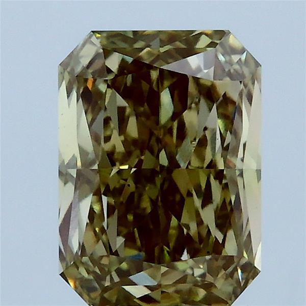 2.07ct Radiant FANCY YELLOWISH GREEN VS1 Lab Created Diamond