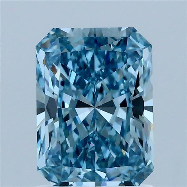 1.53ct Radiant FANCY VIVID BLUE VS1 Lab Created Diamond
