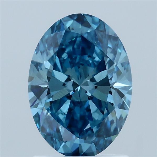 1.5ct Oval FANCY VIVID BLUE VVS2 Lab Created Diamond