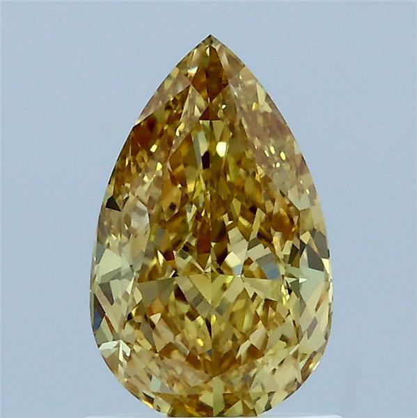 1.21ct Pear FANCY INTENSE YELLOW VVS2 Lab Created Diamond