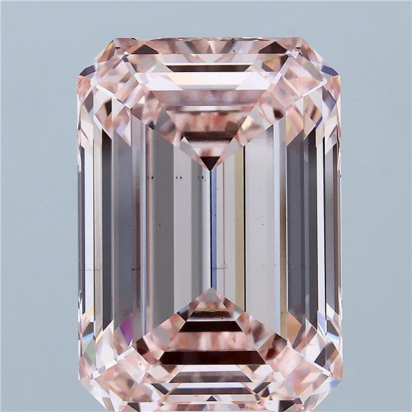 12.06ct Emerald FANCY INTENSE PINK VS1 Lab Created Diamond