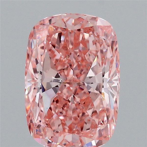 1.95ct Cushion FANCY VIVID PINK VS1 Lab Created Diamond