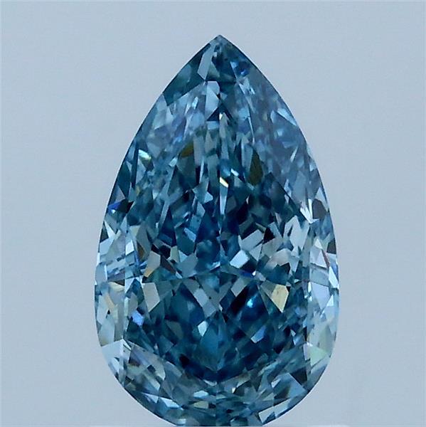 1.24ct Pear FANCY VIVID BLUE VS1 Lab Created Diamond