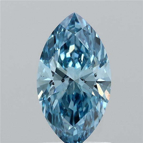 1.22ct Marquise FANCY VIVID BLUE VS2 Lab Created Diamond
