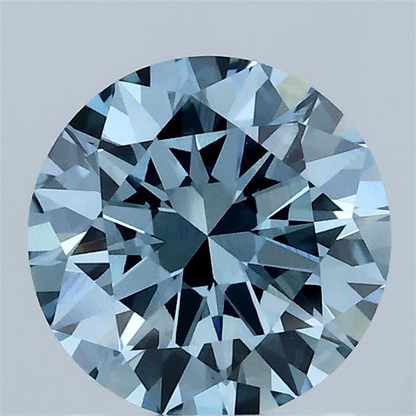 1.5ct Round FANCY VIVID BLUE VS1 Lab Created Diamond