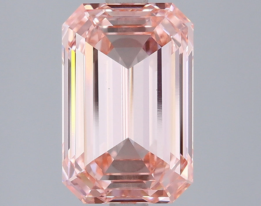 3.05ct Emerald FANCY VIVID PINK VS1 Lab Created Diamond