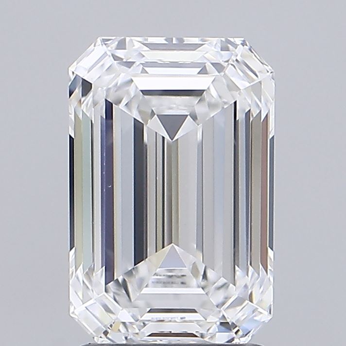 2.22ct Emerald E VVS2 Lab Created Diamond