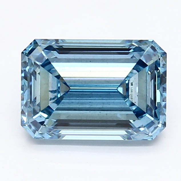 1.7ct Emerald   VS2 Lab Created Diamond