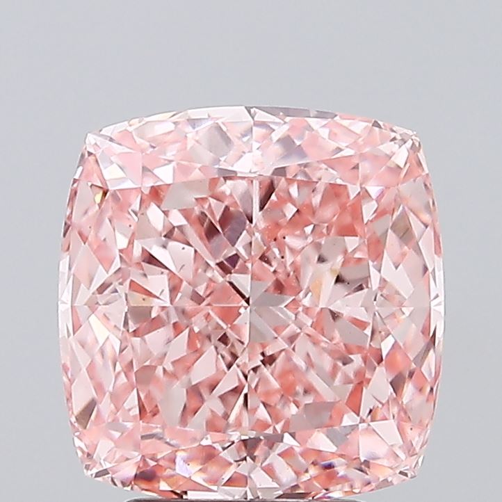 4.06ct Cushion FANCY VIVID PINK VS1 Lab Created Diamond