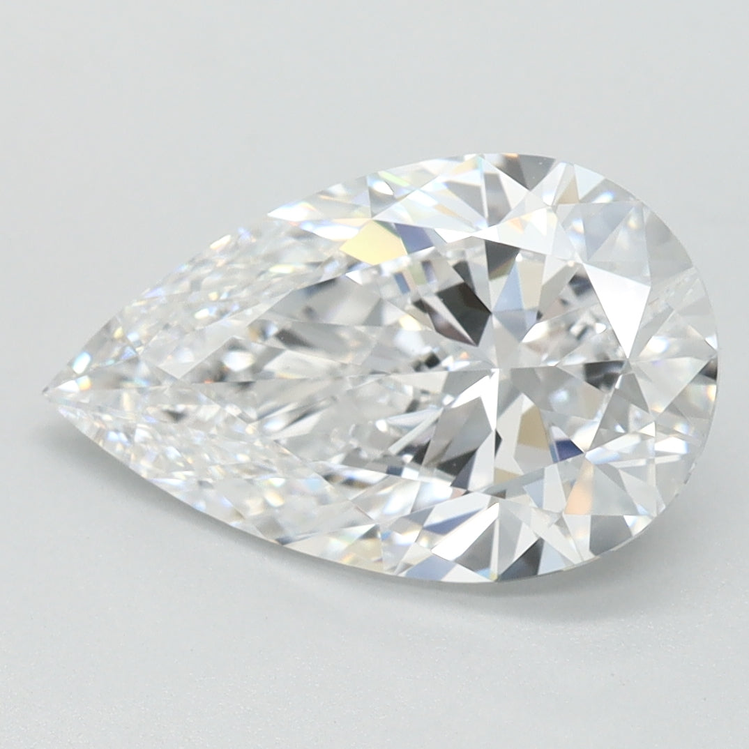 2.14ct Pear D IF Lab Created Diamond