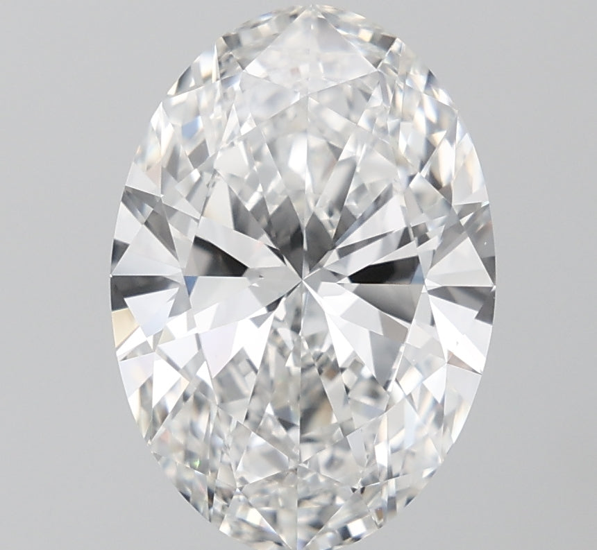 4.3ct Oval F VVS2 Lab Created Diamond