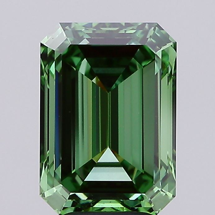 4.07ct Emerald  VVS2 Lab Created Diamond