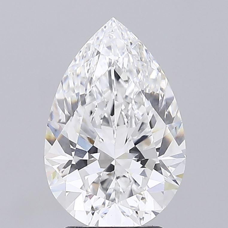 3.1ct Pear D VVS2 Lab Created Diamond