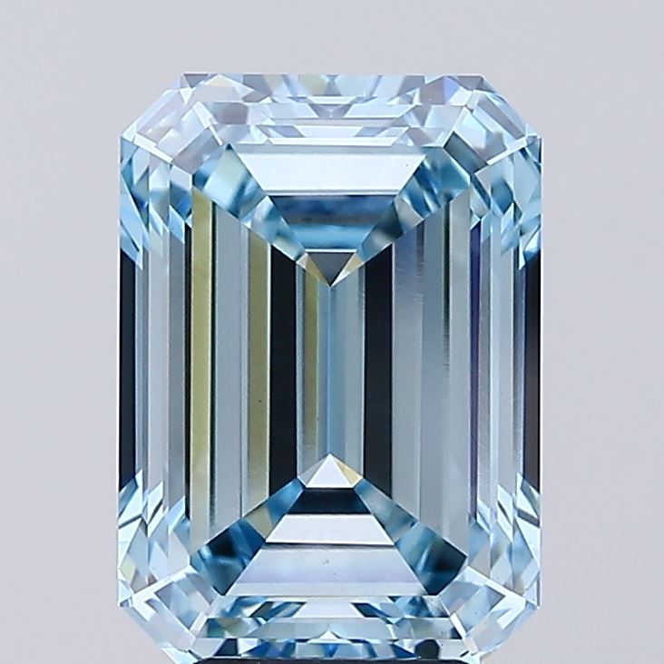 5.09ct Emerald  VVS2 Lab Created Diamond