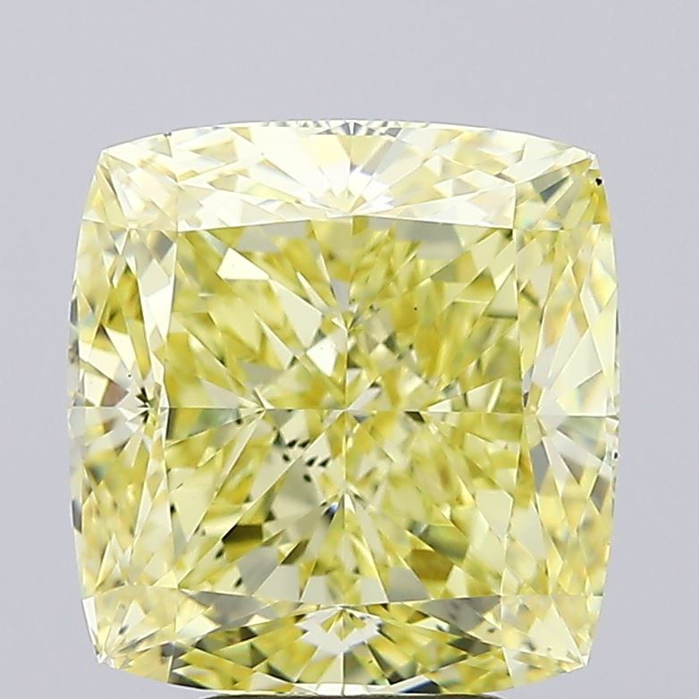 5.08ct Cushion FANCY INTENSE YELLOW VS1 Lab Created Diamond