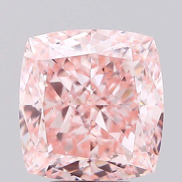 5.04ct Cushion FANCY INTENSE PINK VS1 Lab Created Diamond