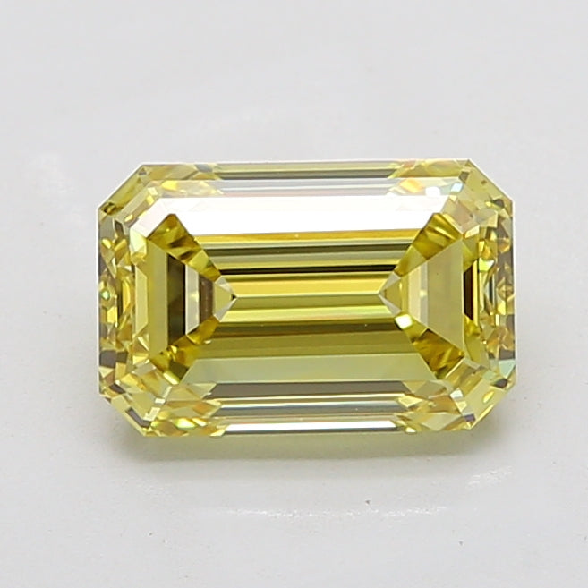 3.5ct Emerald FANCY YELLOW VS1 Lab Created Diamond