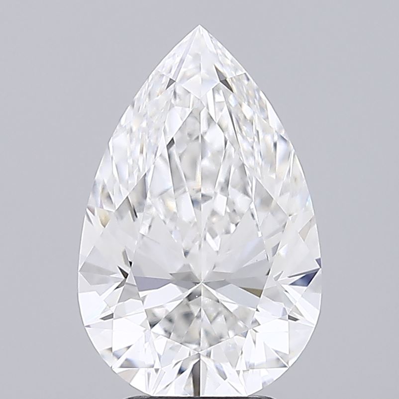 4.08ct Pear E VVS2 Lab Created Diamond