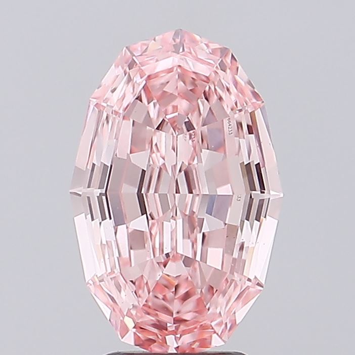 2.38ct Oval FANCY VIVID PINK VS1 Lab Created Diamond