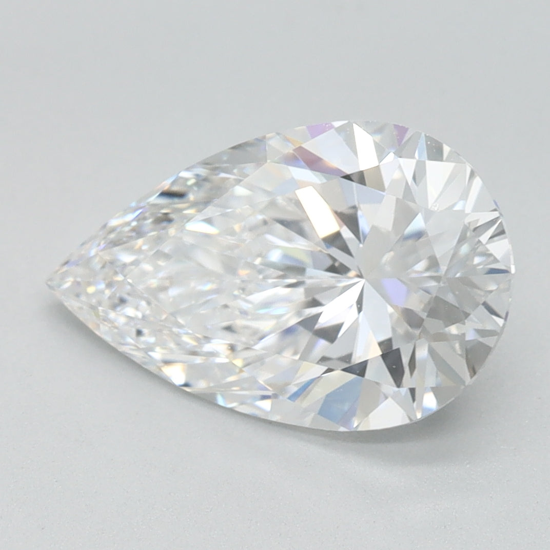 2.05ct Pear D IF Lab Created Diamond