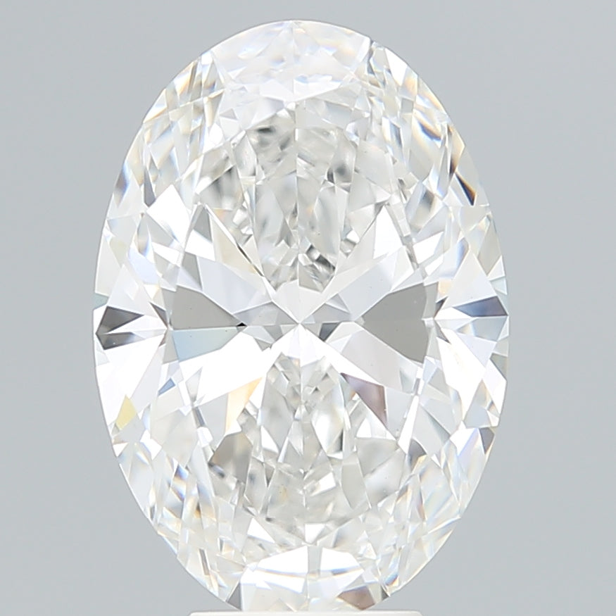 6.45ct Oval F VVS2 Lab Created Diamond