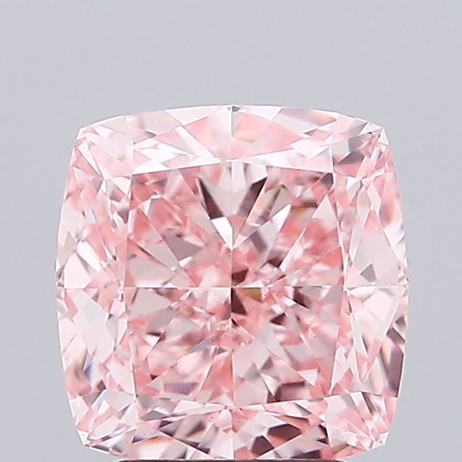 3.08ct Cushion FANCY VIVID PINK VVS2 Lab Created Diamond
