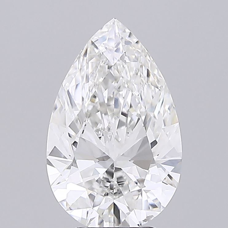 4.04ct Pear F VVS2 Lab Created Diamond